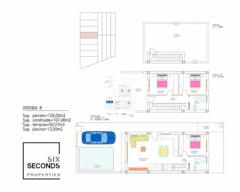 3 chambre Villa/Maison à vendre à San Pedro del Pinatar avec piscine garage - 384 900 € (Ref: 7990159)