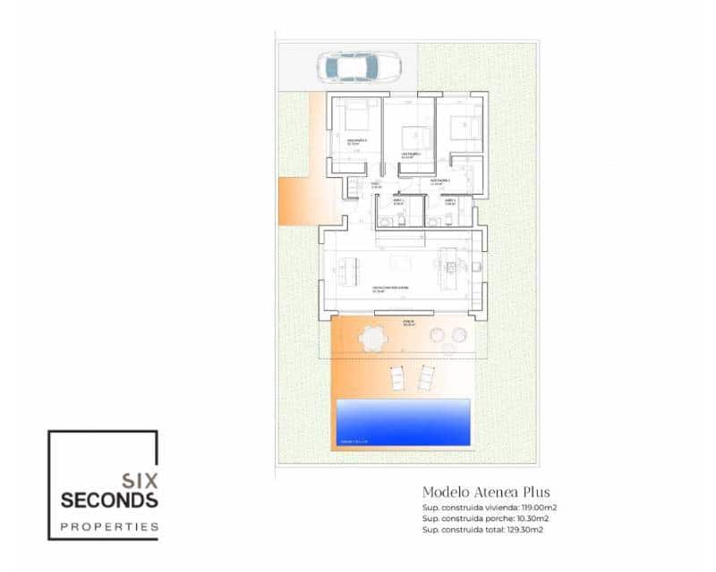 3 slaapkamer Villa te koop in Monforte del Cid met zwembad - € 435.900 (Ref: 8005208)