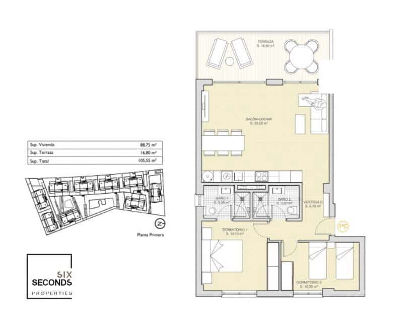 2 Zimmer Apartment zu verkaufen in Finestrat mit Pool Garage - 345.000 € (Ref: 8143473)