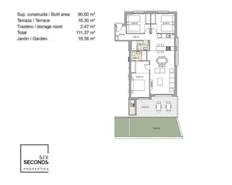 3 bedroom Apartment for sale in Pilar de la Horadada with pool - € 319,000 (Ref: 8155914)
