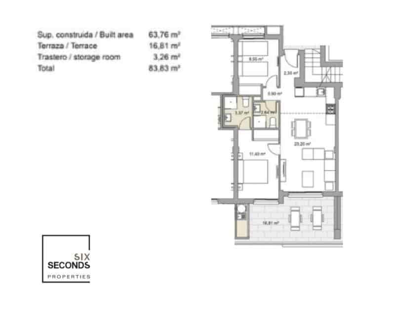 2 chambre Appartement à vendre à Pilar de la Horadada avec piscine - 249 000 € (Ref: 8155915)