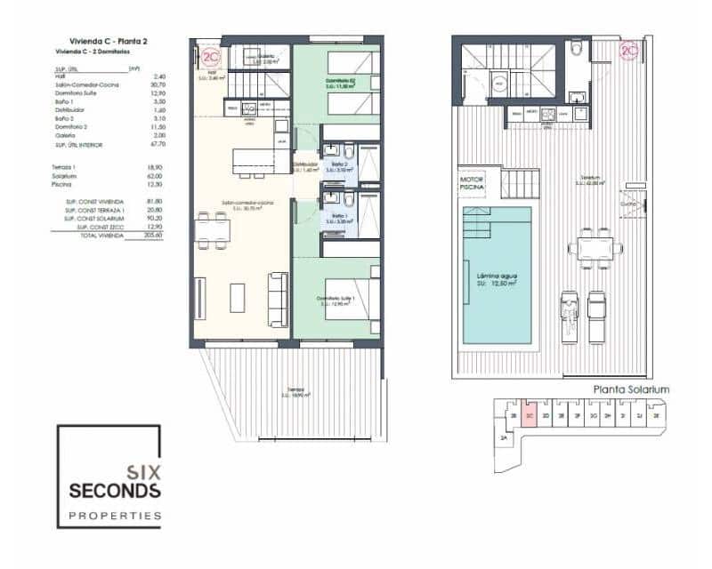 2 bedroom Penthouse for sale in Benijofar with pool - € 421,000 (Ref: 8181368)