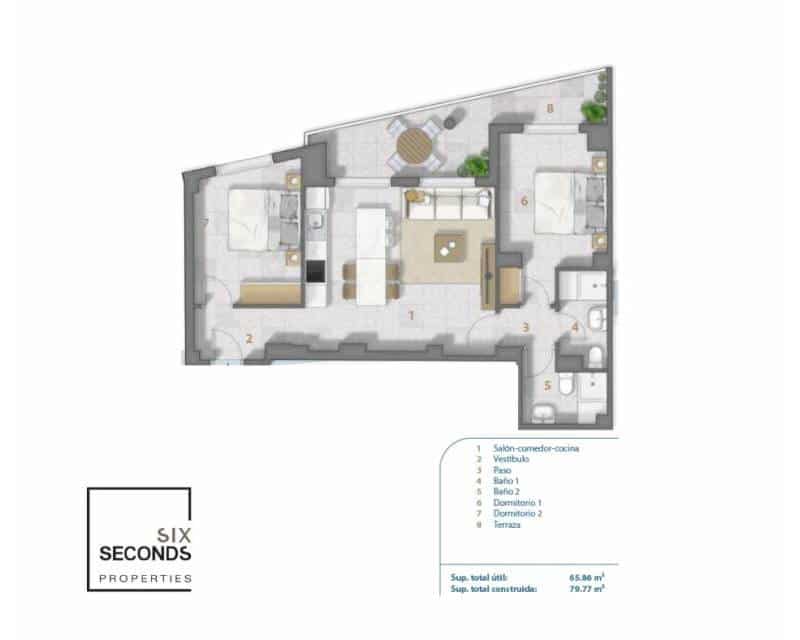 2 slaapkamer Strandappartement te koop in Los Cuarteros - € 370.000 (Ref: 8205553)