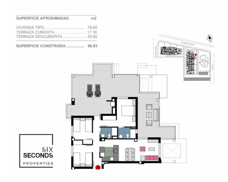 3 makuuhuone Huoneisto myytävänä paikassa Denia mukana uima-altaan - 399 000 € (Ref: 8227351)