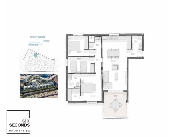 3 sypialnia Apartament na sprzedaż w El Hornillo, Aguilas z basenem garażem - 288 000 € (Ref: 8230475)