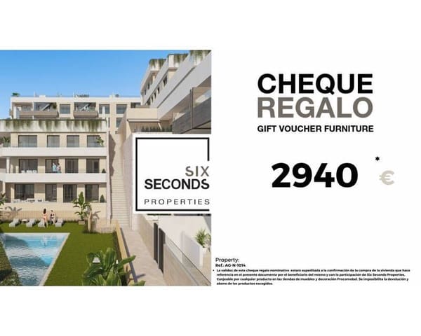 3 sypialnia Apartament na sprzedaż w El Hornillo, Aguilas z basenem garażem - 288 000 € (Ref: 8230475)