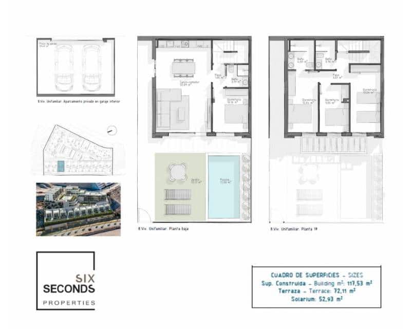 4 soveværelse Semi-Rækkehus til salg i Aguilas med swimmingpool garage - € 378.000 (Ref: 8237354)
