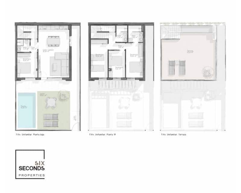 4 soverom Kjedet enebolig til salgs i Aguilas med svømmebasseng garasje - € 405 000 (Ref: 8237354)