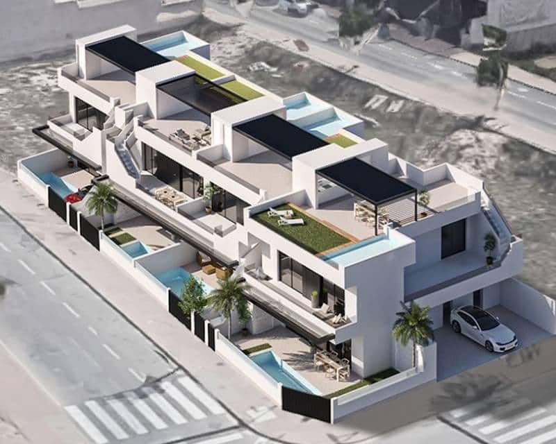 3 quarto Casa em Banda para venda em San Pedro del Pinatar com piscina - 409 000 € (Ref: 8293232)