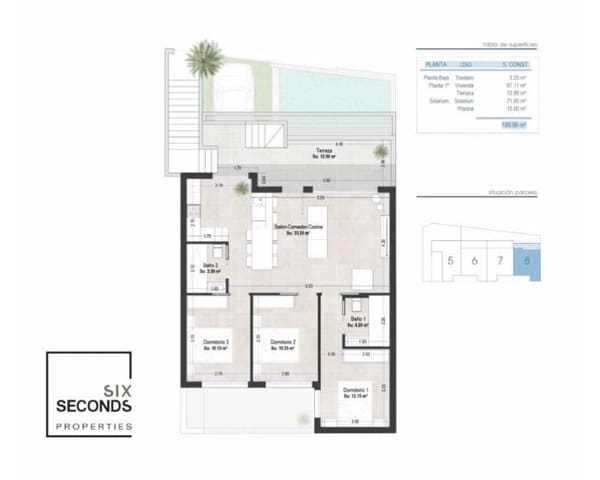 3 slaapkamer Huis te koop in San Pedro del Pinatar ciudad, San Pedro del Pinatar met zwembad garage - € 449.000 (Ref: 8293233)