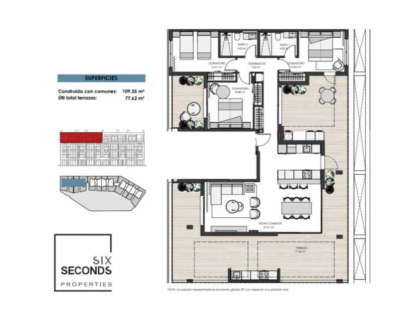 3 quarto Penthouse para venda em Torre-Pacheco com piscina garagem - 529 000 € (Ref: 8315339)