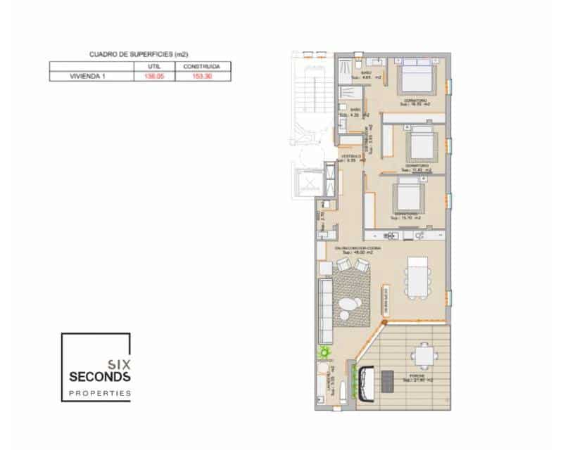 3 soveværelse Strandlejlighed til salg i Aguilas med swimmingpool garage - € 551.000 (Ref: 8317239)