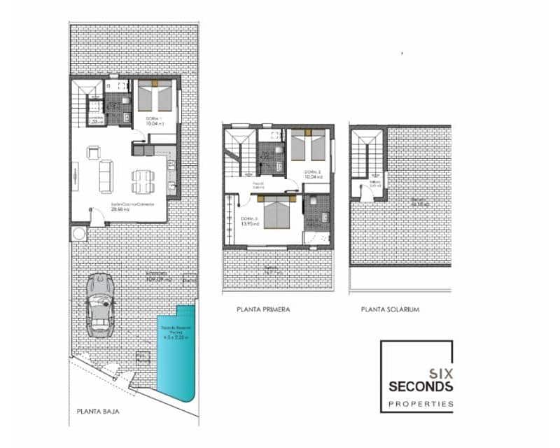 3 bedroom Terraced Villa for sale in Pilar de la Horadada with pool - € 379,900 (Ref: 8338782)