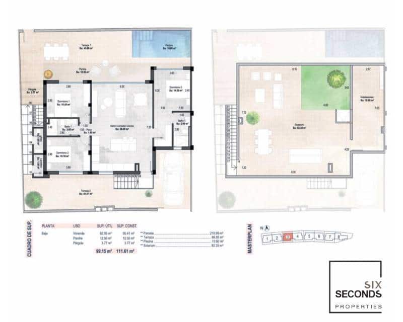 3 soverom Rekkehus til salgs i Sucina med svømmebasseng - € 325 900 (Ref: 8402388)