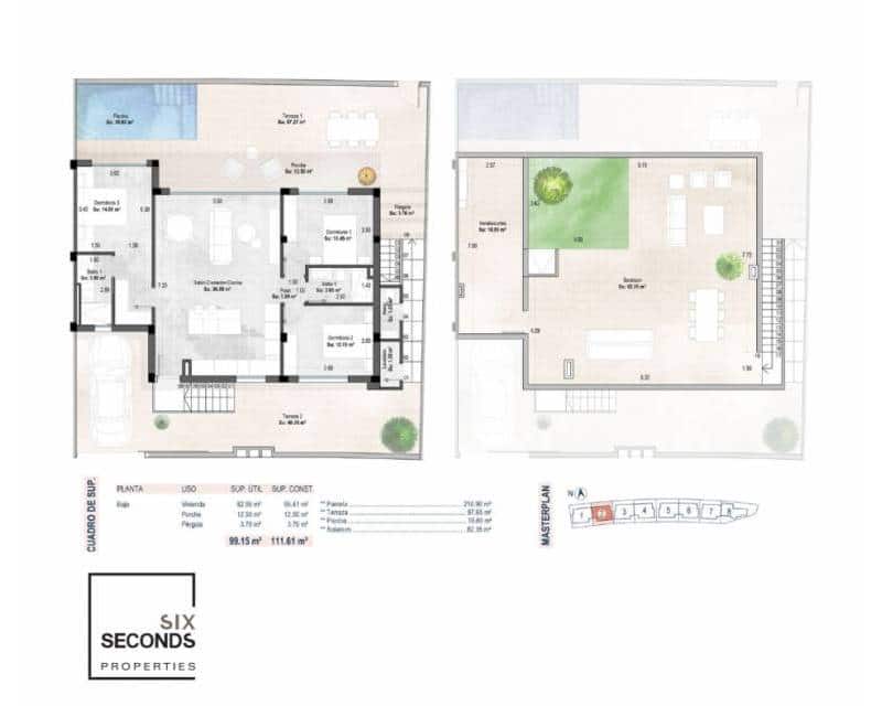 3 bedroom Semi-detached Villa for sale in Sucina with pool - € 359,900 (Ref: 8402388)