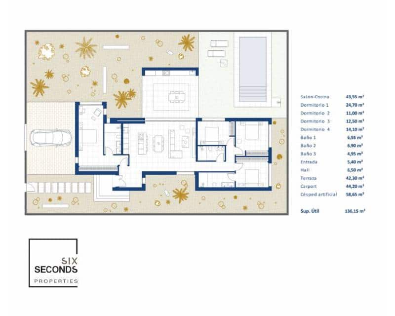 4 soveværelse Semi-Rækkehus til salg i Banos y Mendigo med swimmingpool garage - € 574.000 (Ref: 8414732)