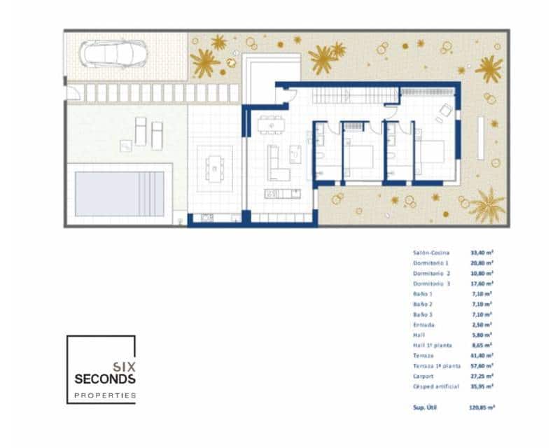 3 bedroom Semi-detached Villa for sale in Banos y Mendigo with pool garage - € 532,000 (Ref: 8414733)