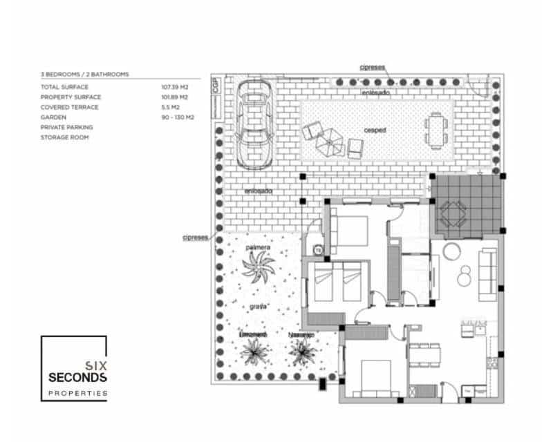 3 chambre Appartement à vendre à Ciudad Quesada avec piscine - 380 540 € (Ref: 8427942)