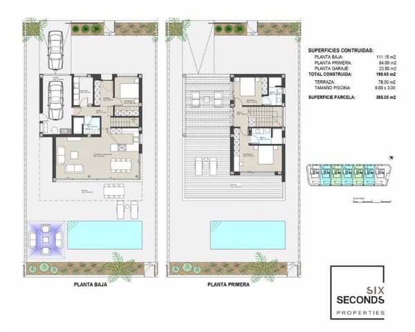 3 slaapkamer Halfvrijstaande villa te koop in Roldan, Torre-Pacheco met zwembad garage - € 995.000 (Ref: 8431319)