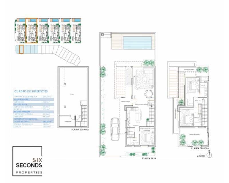 3 soveværelse Semi-Rækkehus til salg i Torre-Pacheco med swimmingpool garage - € 655.900 (Ref: 8431845)