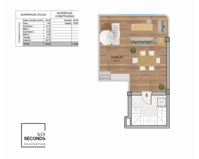 2 quarto Penthouse para venda em Santa Pola com piscina - 305 000 € (Ref: 8433182)