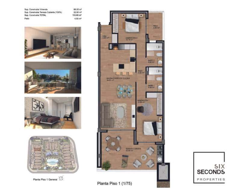 2 bedroom Apartment for sale in Monforte del Cid with pool garage - € 255,000 (Ref: 8439724)