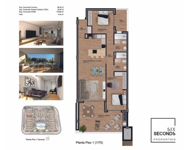 2 slaapkamer Appartement te koop in Monforte del Cid met zwembad garage - € 255.000 (Ref: 8439724)