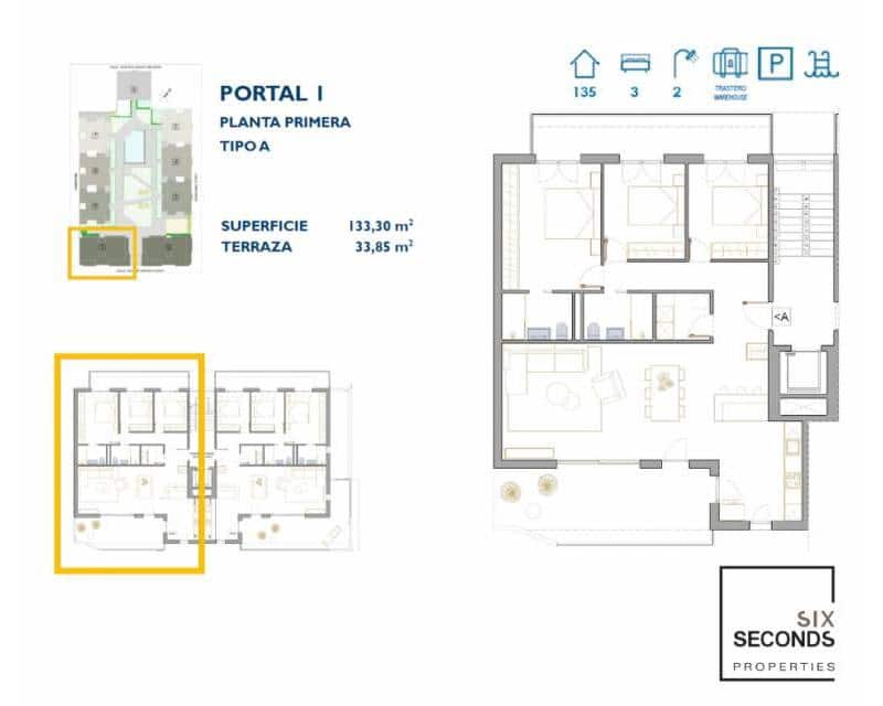 3 bedroom Apartment for sale in San Pedro del Pinatar with pool garage - € 299,900 (Ref: 8448963)