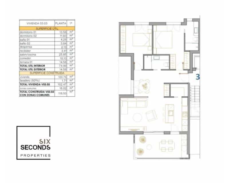 2 slaapkamer Appartement te koop in San Pedro del Pinatar met zwembad garage - € 249.900 (Ref: 8448964)