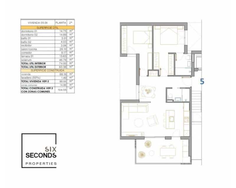 2 sovrum Takvåning till salu i San Pedro del Pinatar med pool garage - 264 900 € (Ref: 8448967)