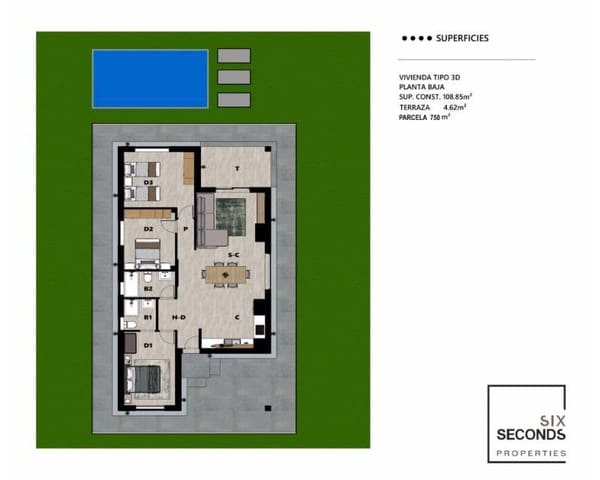 3 soveværelse Villa til salg i Moratalla med swimmingpool garage - € 289.000 (Ref: 8452981)