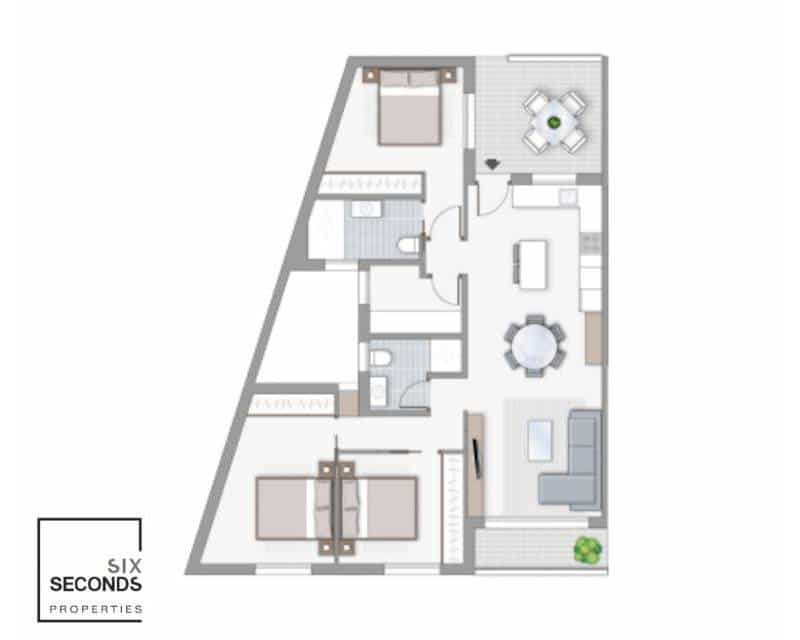 Apartamento de 3 habitaciones en Torrevieja en venta con piscina garaje - 385.000 € (Ref: 8479602)