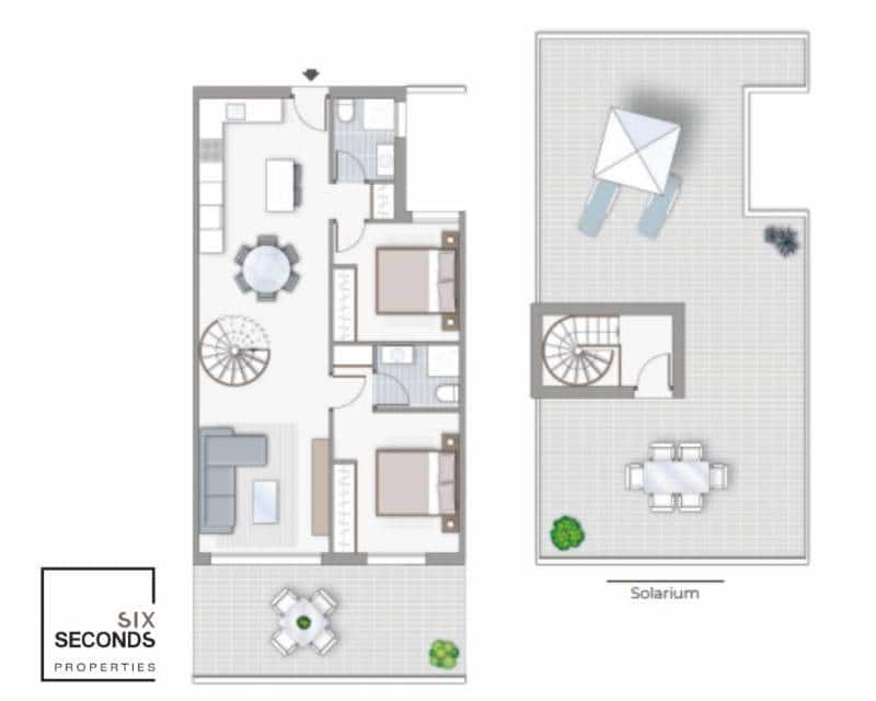 2 slaapkamer Penthouse te koop in Torrevieja met zwembad garage - € 470.000 (Ref: 8479610)