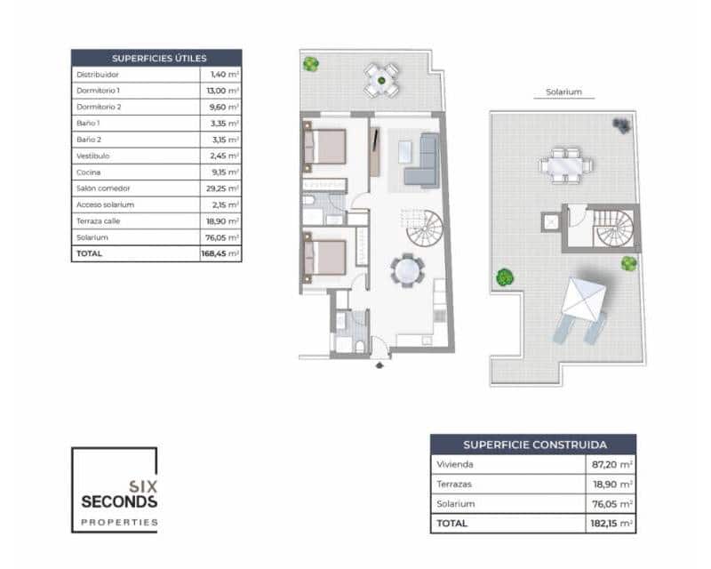 2 soveværelse Penthouse til salg i Torrevieja med swimmingpool garage - € 435.000 (Ref: 8479610)