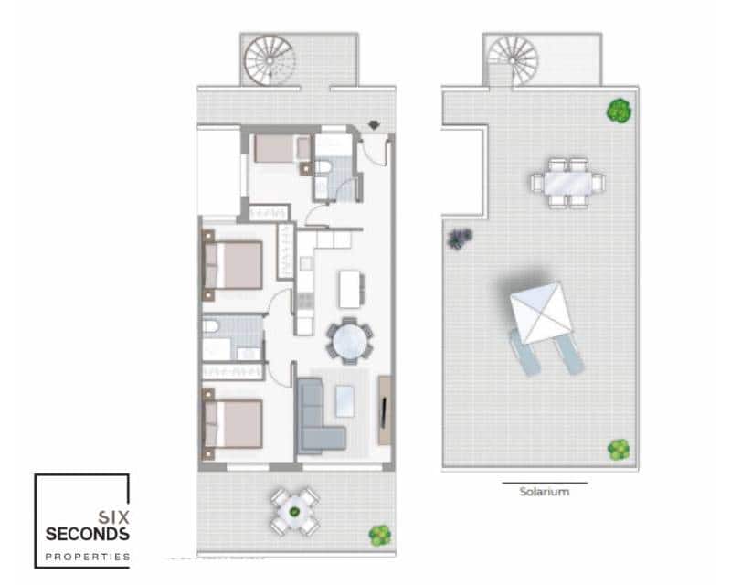 3 Zimmer Penthouse zu verkaufen in Torrevieja mit Pool Garage - 485.000 € (Ref: 8479611)