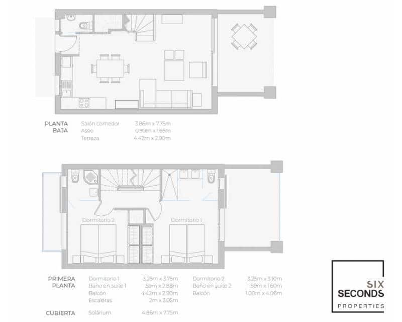 2 soveværelse Rækkehus til salg i Las Cunas med swimmingpool - € 300.000 (Ref: 8505065)