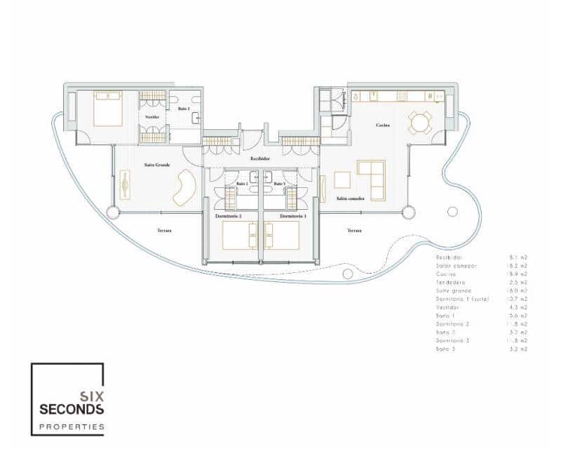 3 camera da letto Appartamento in vendita in Calpe / Calp con piscina garage - 1.420.000 € (Rif: 8549847)