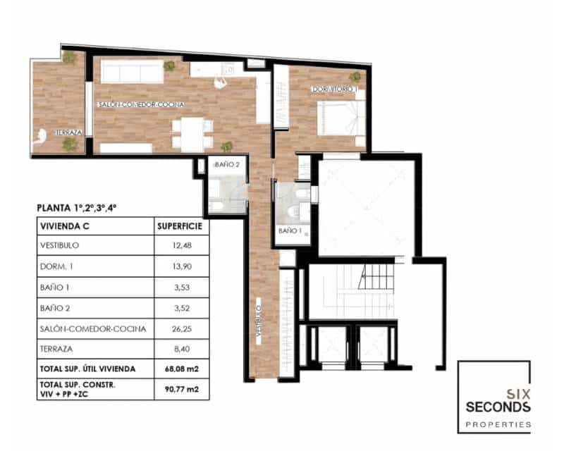 1 soverom Leilighet til salgs i Torrevieja med svømmebasseng - € 199 900 (Ref: 8580844)