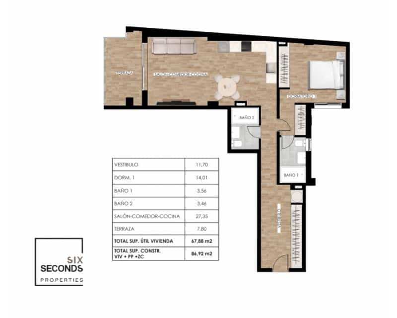 1 bedroom Apartment for sale in Torrevieja with pool - € 229,900 (Ref: 8580844)