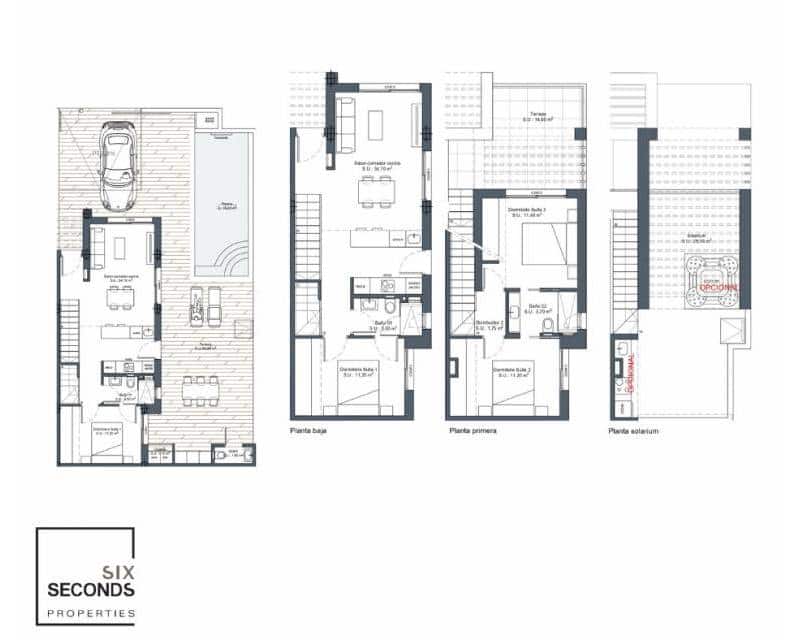 3 sypialnia Dom blizniak na sprzedaż w Ciudad Quesada z basenem garażem - 499 000 € (Ref: 8607040)