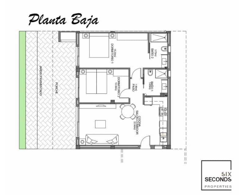 2 slaapkamer Huis te koop in Algorfa met zwembad garage - € 261.000 (Ref: 8620456)