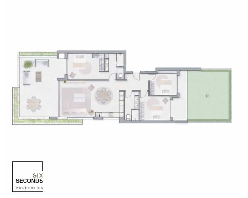 3 chambre Appartement à vendre à Las Colinas Golf avec piscine garage - 475 000 € (Ref: 8628143)