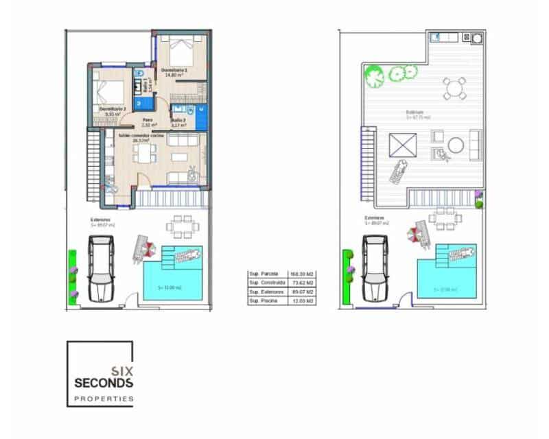 2 bedroom Villa for sale in Torre-Pacheco with pool - € 264,900 (Ref: 8657640)