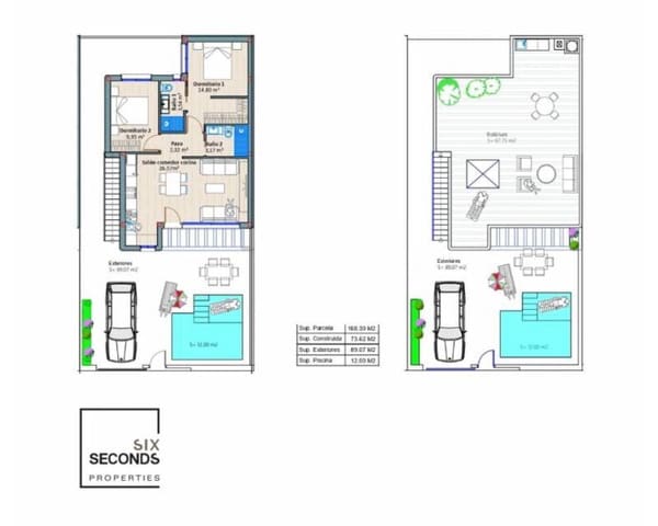 2 bedroom Villa for sale in Torre-Pacheco with pool - € 264,900 (Ref: 8657640)