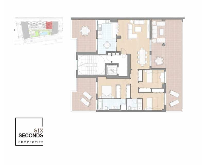 3 slaapkamer Penthouse te koop in Aguilas met zwembad garage - € 462.500 (Ref: 8690032)