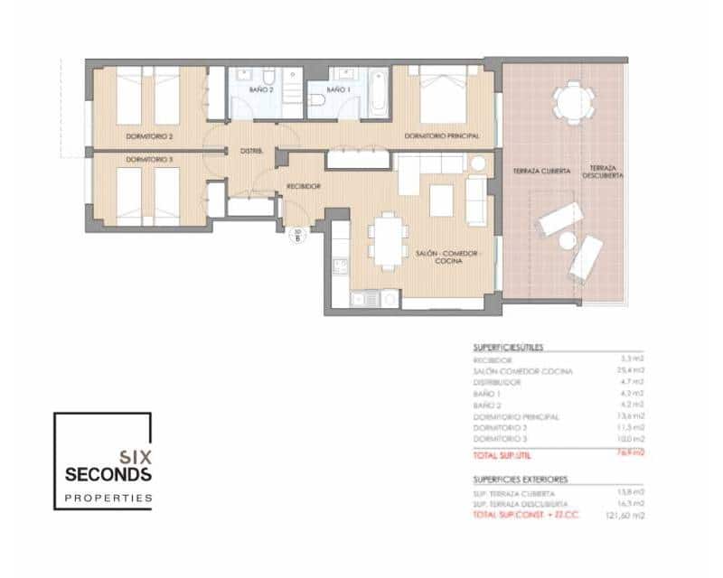 Apartamento de 3 habitaciones en Aguilas en venta con piscina garaje - 272.000 € (Ref: 8690033)