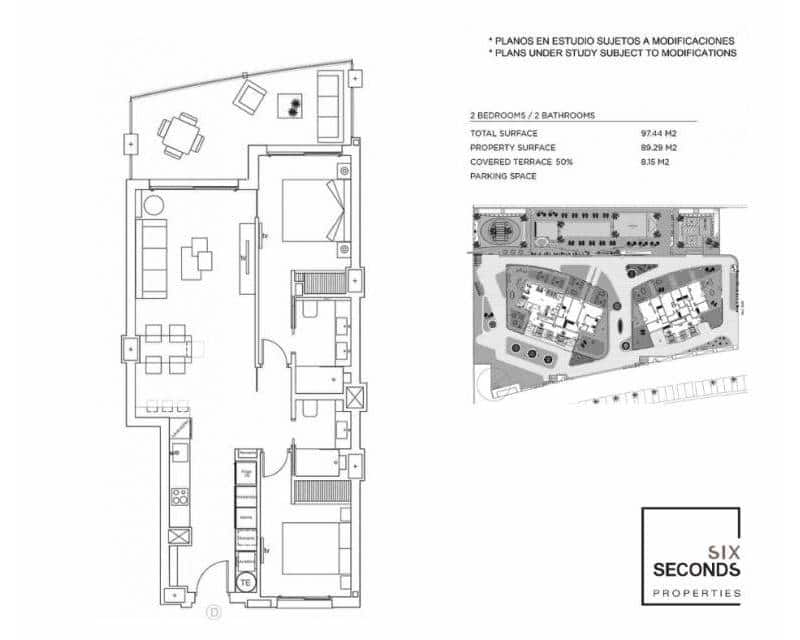 2 slaapkamer Penthouse te koop in La Manga del Mar Menor met zwembad garage - € 578.000 (Ref: 8697573)