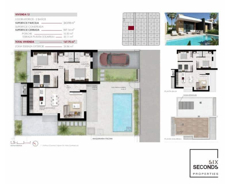 3 bedroom Villa for sale in Ciudad Quesada with pool garage - € 496,000 (Ref: 8700086)