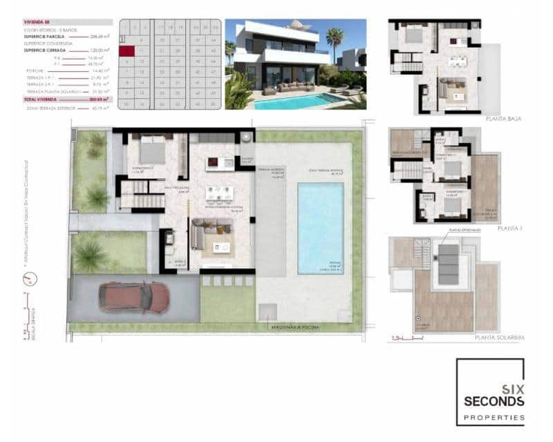 3 Zimmer Villa zu verkaufen in Ciudad Quesada mit Pool Garage - 555.000 € (Ref: 8700087)