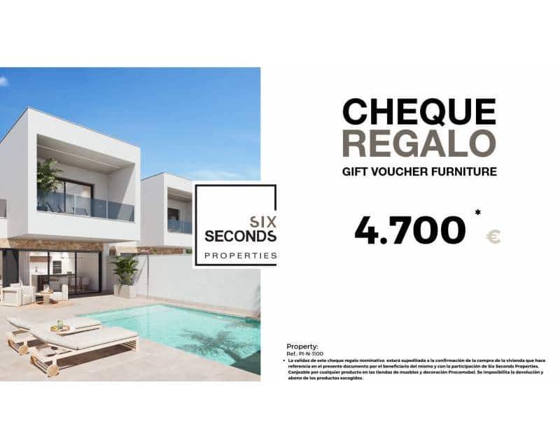 3 soveværelse Semi-Rækkehus til salg i San Pedro del Pinatar med swimmingpool - € 397.000 (Ref: 8715081)